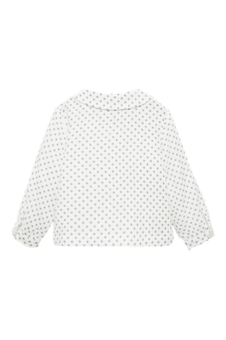 Blouse en coton imprimée - Blanc cassé
