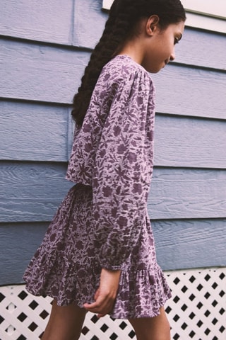 Blouse en imprimé floral - Violet