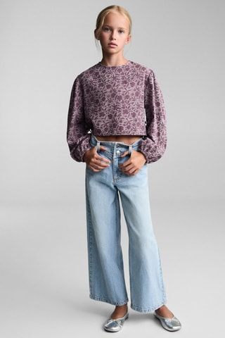 Blouse en imprimé floral - Violet
