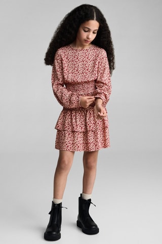 Blouse imprimée froncée - Grenat