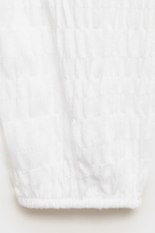 Blouse froncée noeuds - Blanc cassé