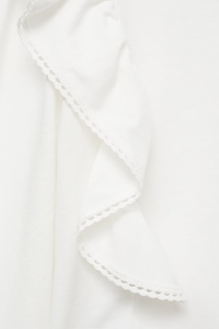 Blouse détail volants - Blanc cassé