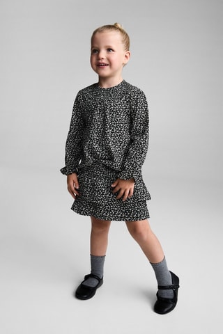 Blouse en imprimé floral - Noir