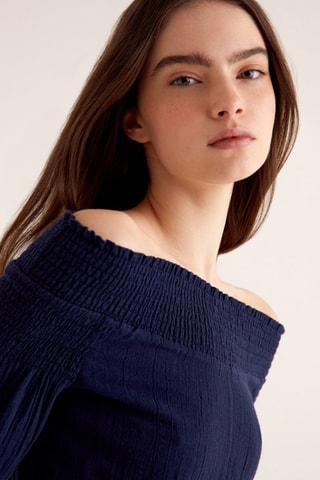 Blouse épaules dénudées - Bleu marine