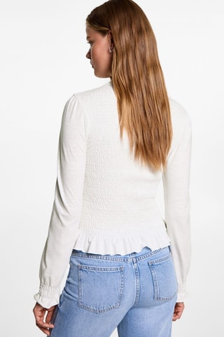 Blouse détail froncé - Blanc cassé