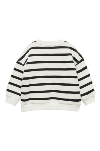 Sweat-shirt imprimé rayures - Blanc cassé