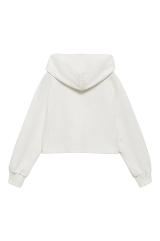 Sweat-shirt message brodé - Blanc cassé