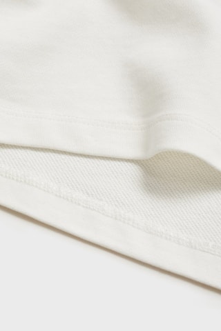 Sweat-shirt message brodé - Blanc cassé