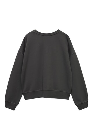 Sweat-shirt coton imprimé - Anthracite