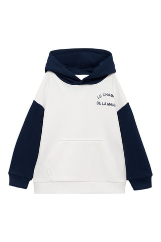 Sweat-shirt coton imprimé - Blanc cassé