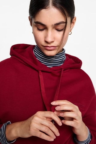 Sweat-shirt coton détails brodés - Vert