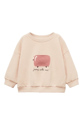 Sweat-shirt 100 % coton - Ivoire