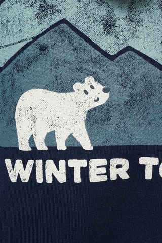 Sweater message imprimé - Bleu marine