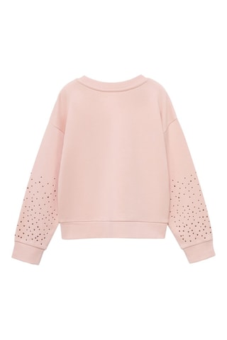 Sweat-shirt perlé - Rose clair
