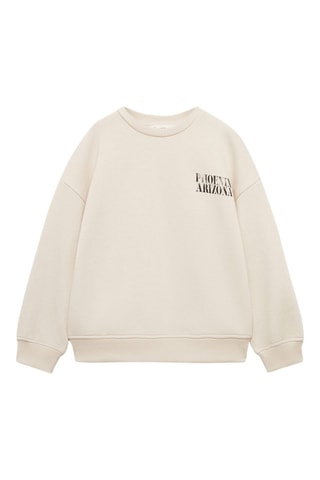 Sweat-shirt coton imprimé - Gris clair