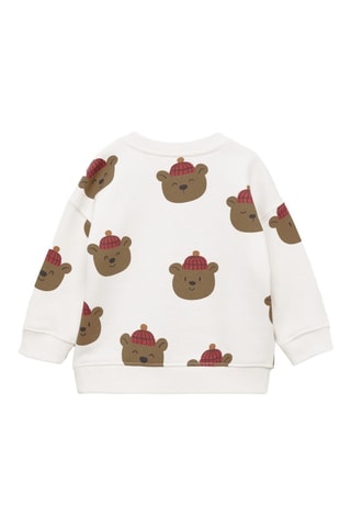 Sweat-shirt imprimé Noël - Blanc cassé