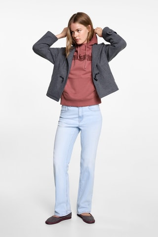 Sweat-shirt coton imprimé - Rose foncé