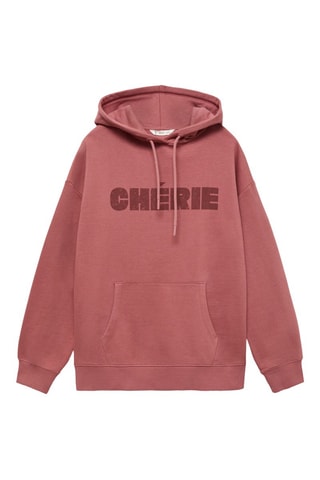 Sweat-shirt coton imprimé - Rose foncé