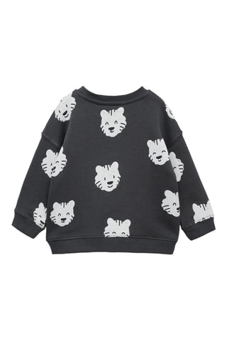Sweat-shirt imprimé tigres - Anthracite