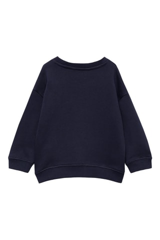 Sweat-shirt coton imprimé - Bleu marine