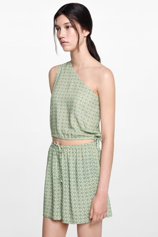 Short imprimé géométrique - Vert