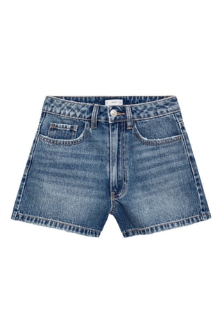 Short en jean droit - Bleu marine