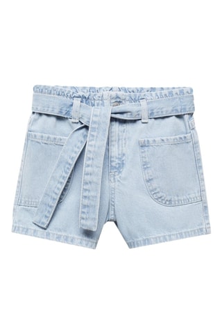 Short paperbag ceinture - Bleu clair