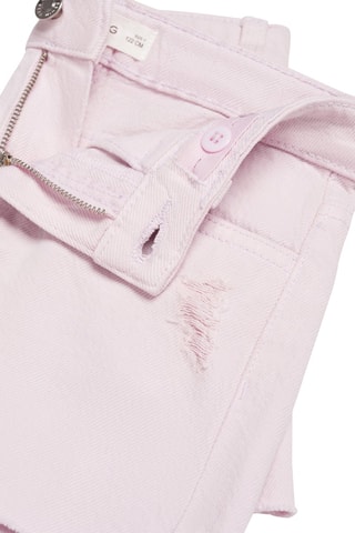 Short jean déchiré - Mauve