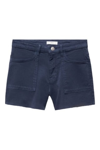 Short coton poches - Bleu marine