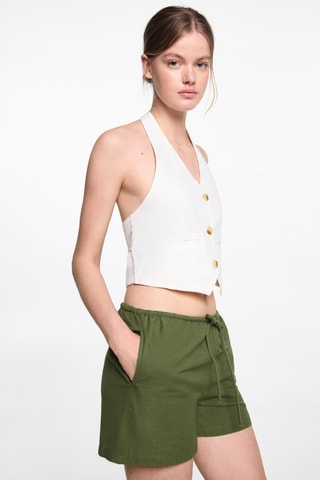 Short lin noeud - Kaki