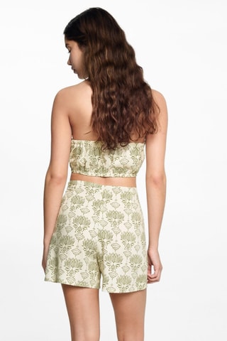 Short imprimé - Blanc cassé