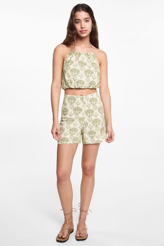 Short imprimé - Blanc cassé