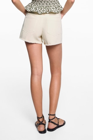 Short coton effiloché - Beige