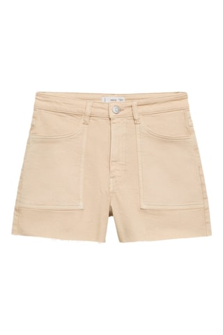 Short coton poches - Beige