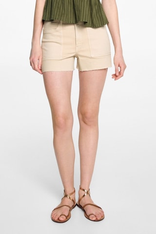 Short coton poches - Beige