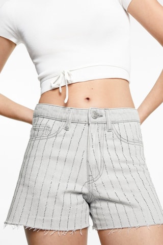 Short finition brillante - Gris