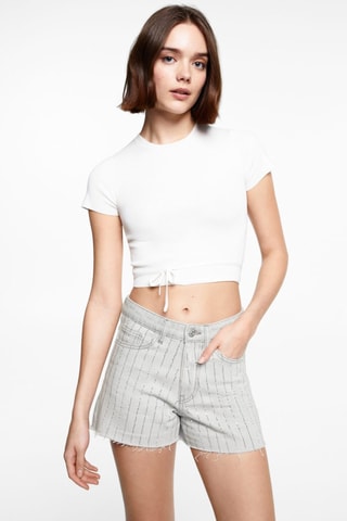 Short finition brillante - Gris