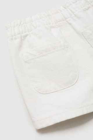 Short jean taille élastique - Blanc