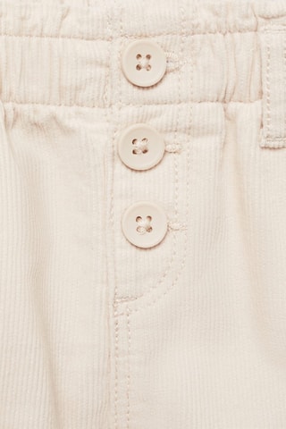 Short velours milleraies boutons - Écru