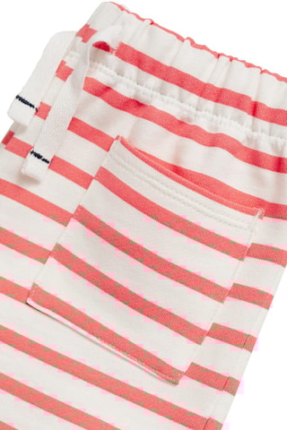 Short rayures coton - Corail