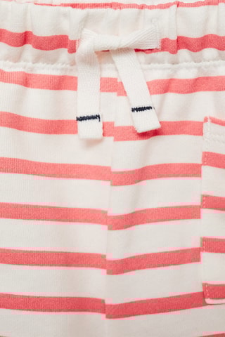 Short rayures coton - Corail