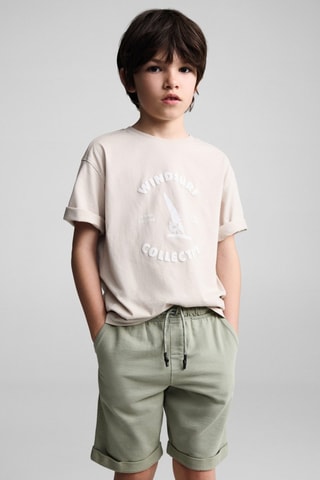 Bermuda taille élastique - Vert