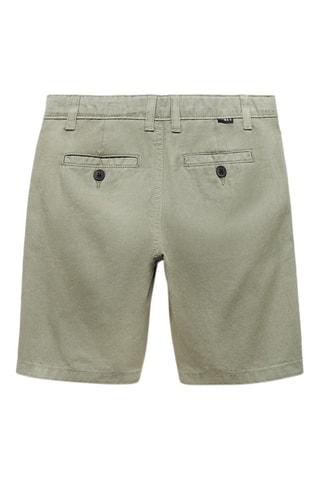 Bermuda slim-fit chino coton - Olive