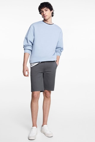 Bermuda slim-fit coton - Pétrole