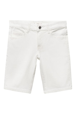 Bermuda en jean slim fit - Blanc