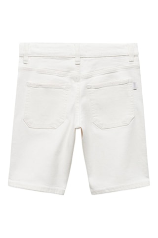Bermuda en jean slim fit - Blanc
