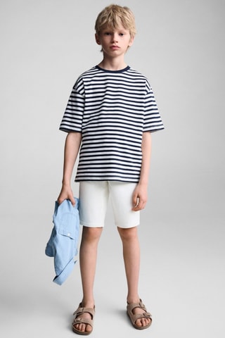 Bermuda en jean slim fit - Blanc