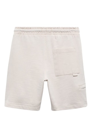 Bermuda taille élastique - Crème