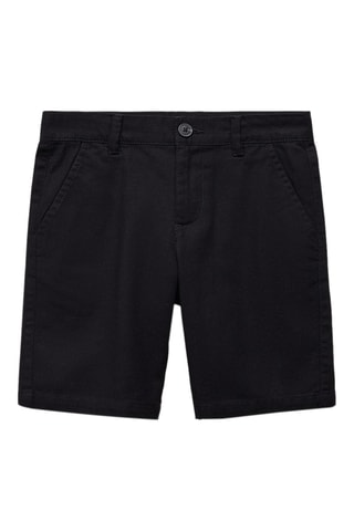 Bermuda slim-fit coton - Noir