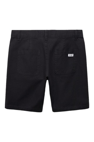Bermuda slim-fit coton - Noir